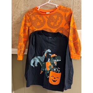 Carter's‎ Way to Celebrate Halloween Shirts Size 3T Pumpkin Dinosaur Set